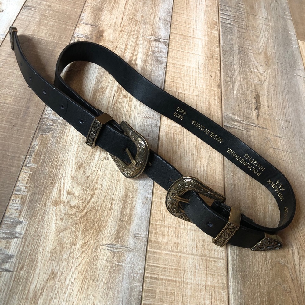 Top shop double buckle waist belt